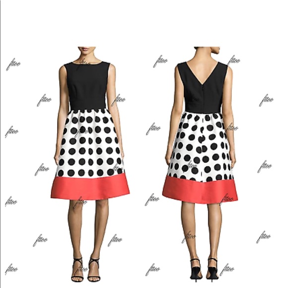 kate spade Dresses & Skirts - NWOT KATE SPADE GRID POLKA DOT COLORBLOCK Size 4